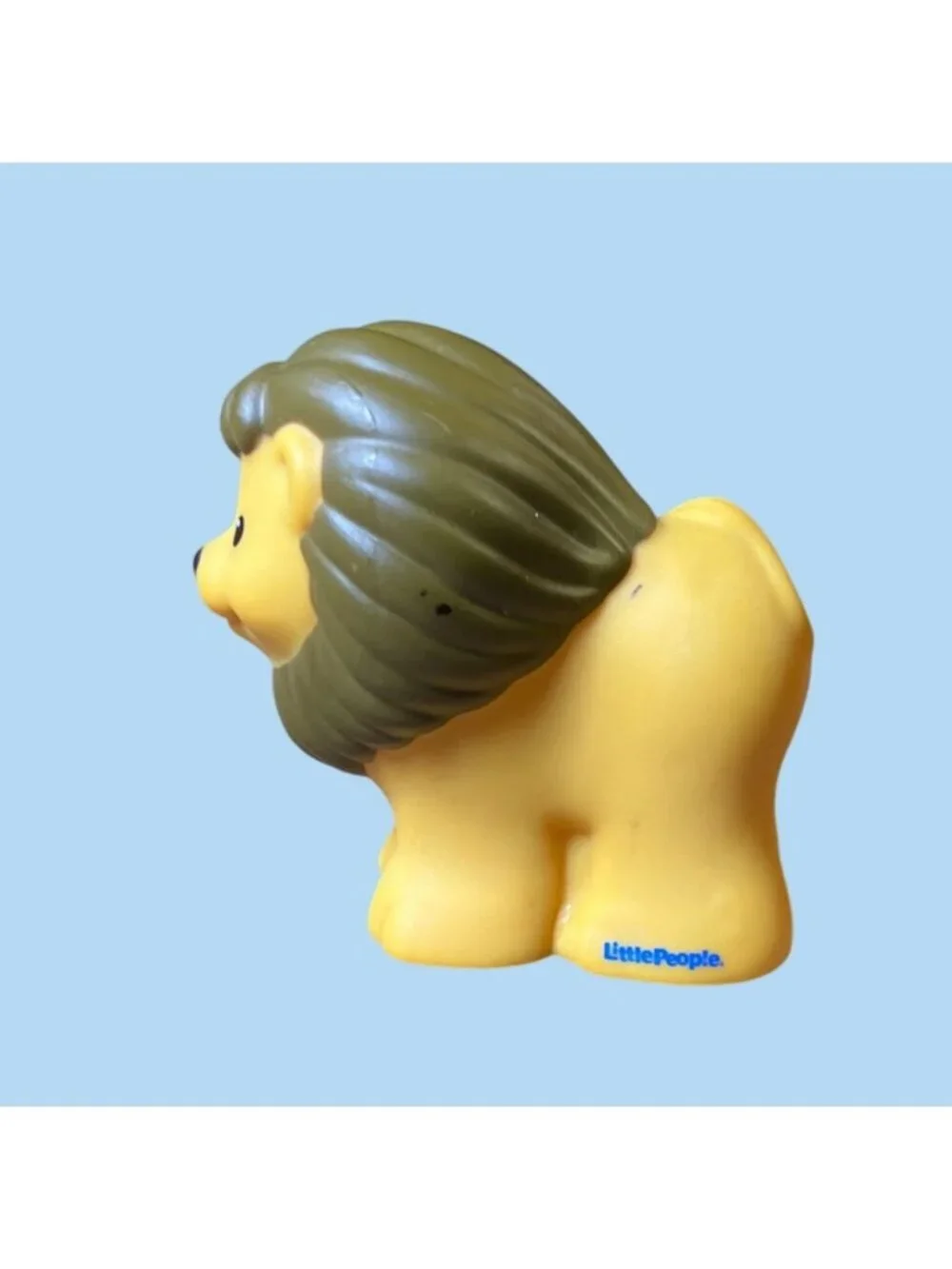 Fisher-Price Little People Lion Figure Yellow and Brown Plastic Toy Animal 2007